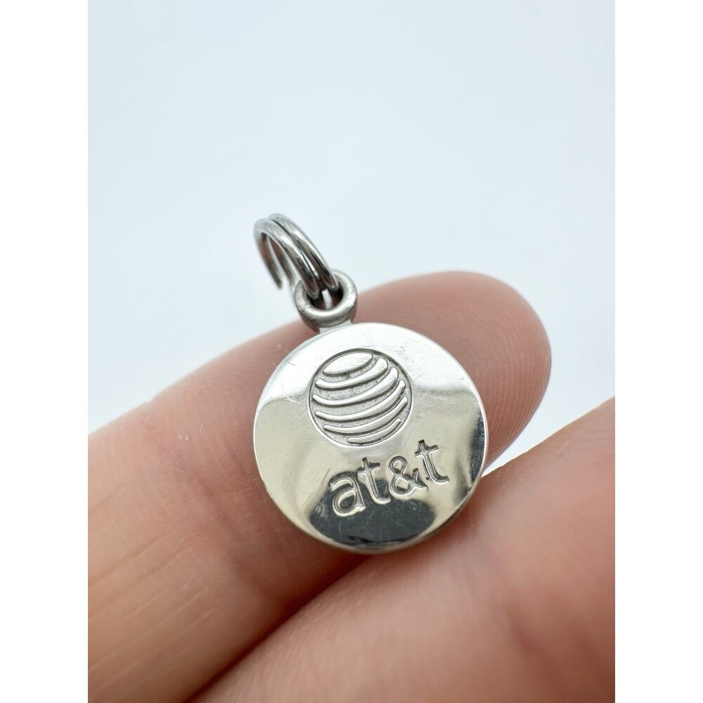 1/20 10 KT. AT&T ATT GOLD FILLED MINI CHARM PENDANT VINTAGE PHONE INTERNET